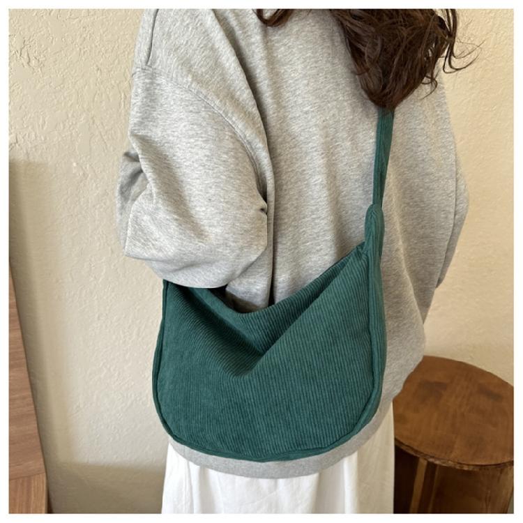 Modern Small Corduroy Crossbody Bag for Women Messenger Bag for Work Travel