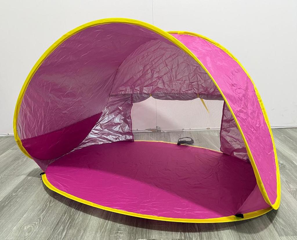 Children's Sun Protection Beach Tent - Blue/Pink, Foldable Outdoor Toy Playhouse