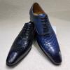 Scarpe da Uomo di Alta Gamma Fatte a Mano in Pelle di Mucca Primo Strato Nuovo Design a Squame di Serpente Taglia Grande Estive Versatili Stile Britannico Scarpe in Pelle Eleganti da Business