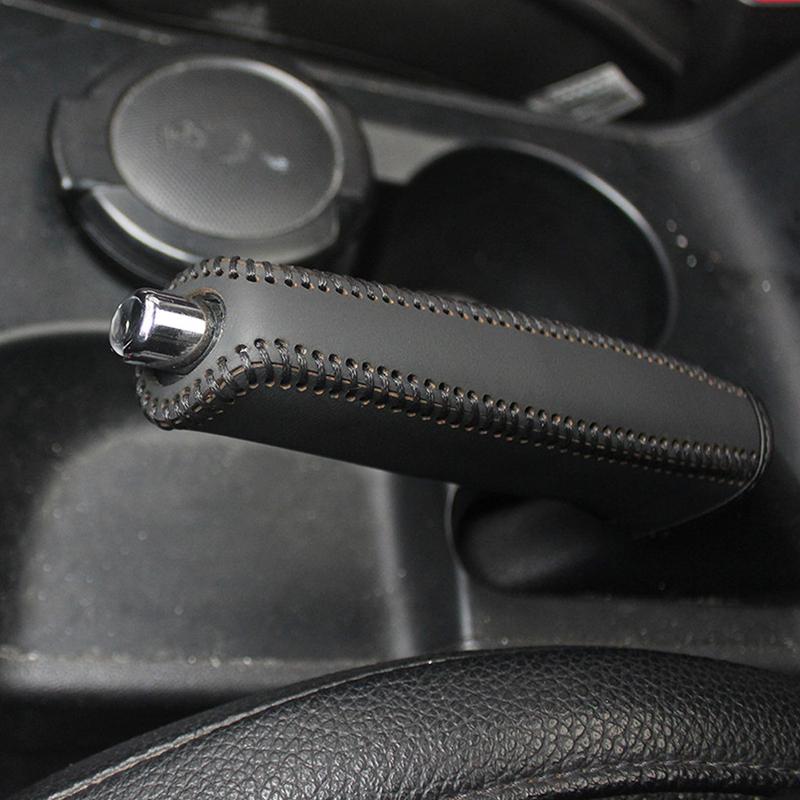 PU Leather Car Gears Handbrake Cover Shift Lever Cover Collars Handbrake Cover Hand Brake Cover Anti-Skid Auto Parking Brake