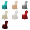 Stretchy Pleated Skirt Chair Covers Solid Color Chair Protective Case Removable Seat Cover  Hotel