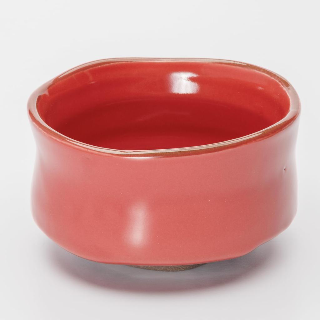 Mino Ware Matcha Tea Red Made In Product Number Bowl, Matcha, Ceremony, Diameter Approx. 12.5cm, Wall, Red, Japan, 505-37