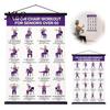 Instruktionsvægkunst Tai Chi Træning Hængende Rulleplakat, Guide til Siddende/Gående Bevægelser, Stor Størrelse Plakat High Definition Diagram for
