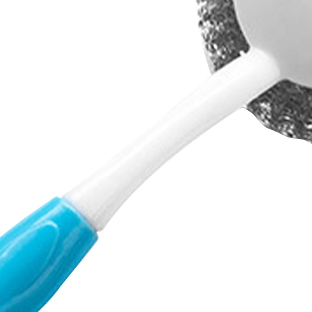 Kitchen Steel Scrubber Easily Remove Oil Stains Long Handle Steel Wire Cleaning Ball for Pots Pans