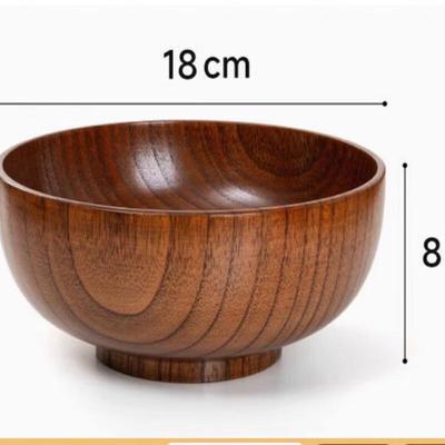 ZISIZ Jujube Wood Anti-Scald Bowl