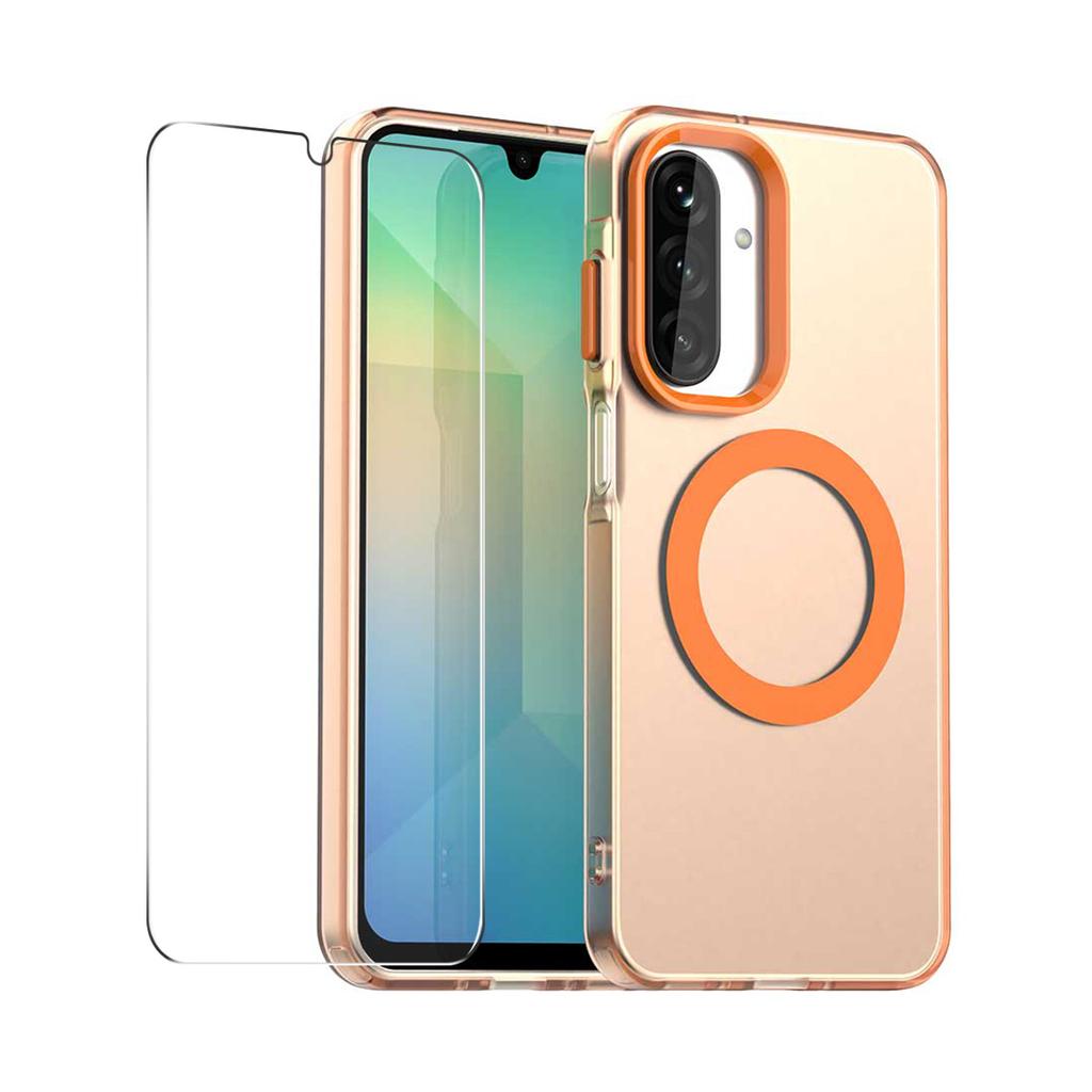 For Samsung Galaxy A17 4G/Galaxy A26 5G/Galaxy A17 5G Magnetic Case with 9H Tempered Glass ENKAY HAT PRINCE PC TPU Phone Cover