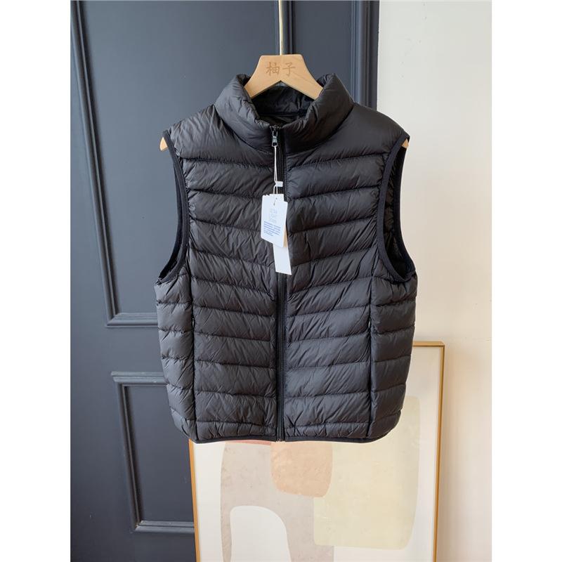 Women's Stand Collar Down Vest Sleeveless 90% White Duck Down Lightweight Winter Plus Size Waistcoat Gilet