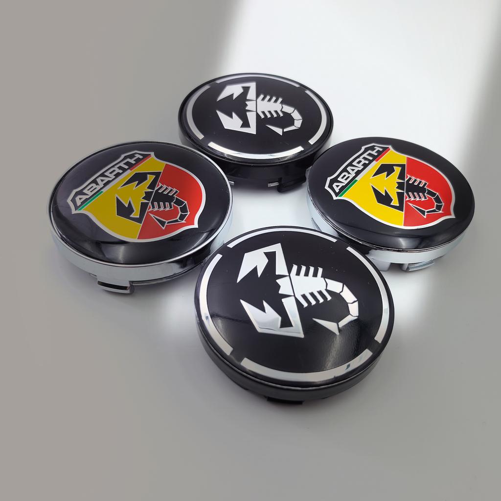 4ps 56mm/60mm 5.6cm/6cm Abarth logo car emblem Wheel Center Hub Cap auto Rim refit dust-proof badge covers styling accessories