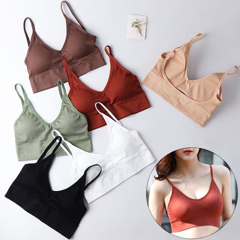 Elegantní bavlněná podprsenka Sexy spodní prádlo Pohodlné spodní prádlo bez drátů Ženy Letní podprsenky Bezešvé Bralette Crop Top Pevné podprsenky
