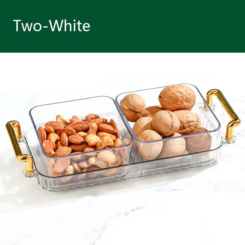 Simple Luxury Fruit Plate Snacks Split Platter Household Living Room Multifunctional Plastic Tray Dried Fruit Packaging Box
