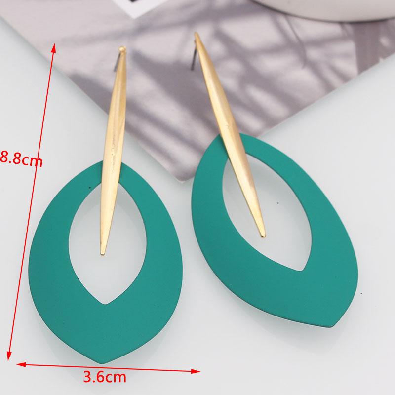 Cercei lungi cu cristale verzi pentru femei, cu pandantive în formă de floare, imitație zirconiu, cercei cu frunze metalice, cadou pentru petrecere