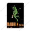 DORA Tin Sign Absinthe Metal Tin Sign Beer Brand Metal Signs Wall Plate Vintage Metal Plaque Man Cave Home Plate Wall Industrial Decor