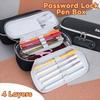 Stationery Large-Capacity Pencil Case Canvas Portable Organizer Box Password Lock Pen Box  Kids