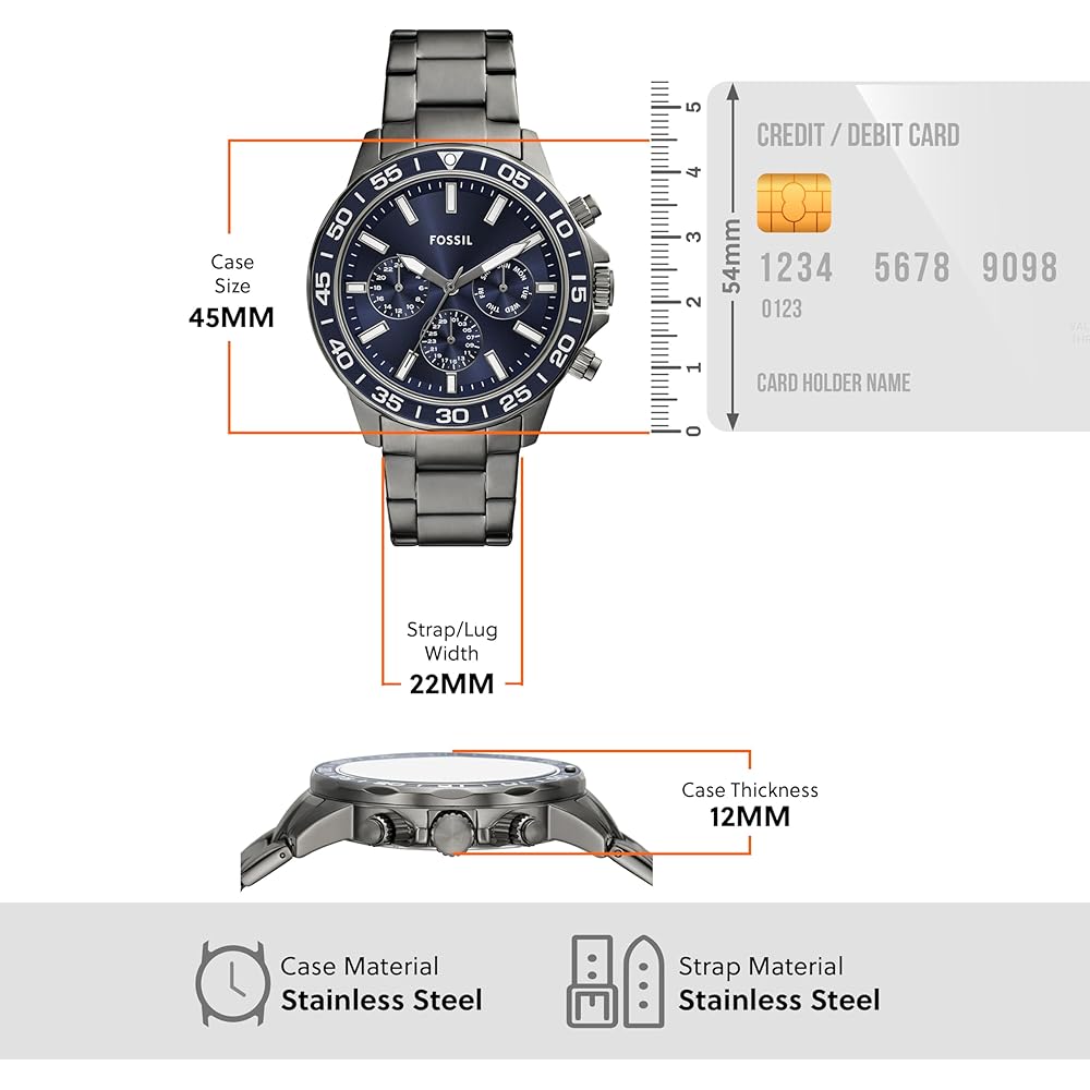 Fossil Bannon BQ2910 Men's Metallic Watch
