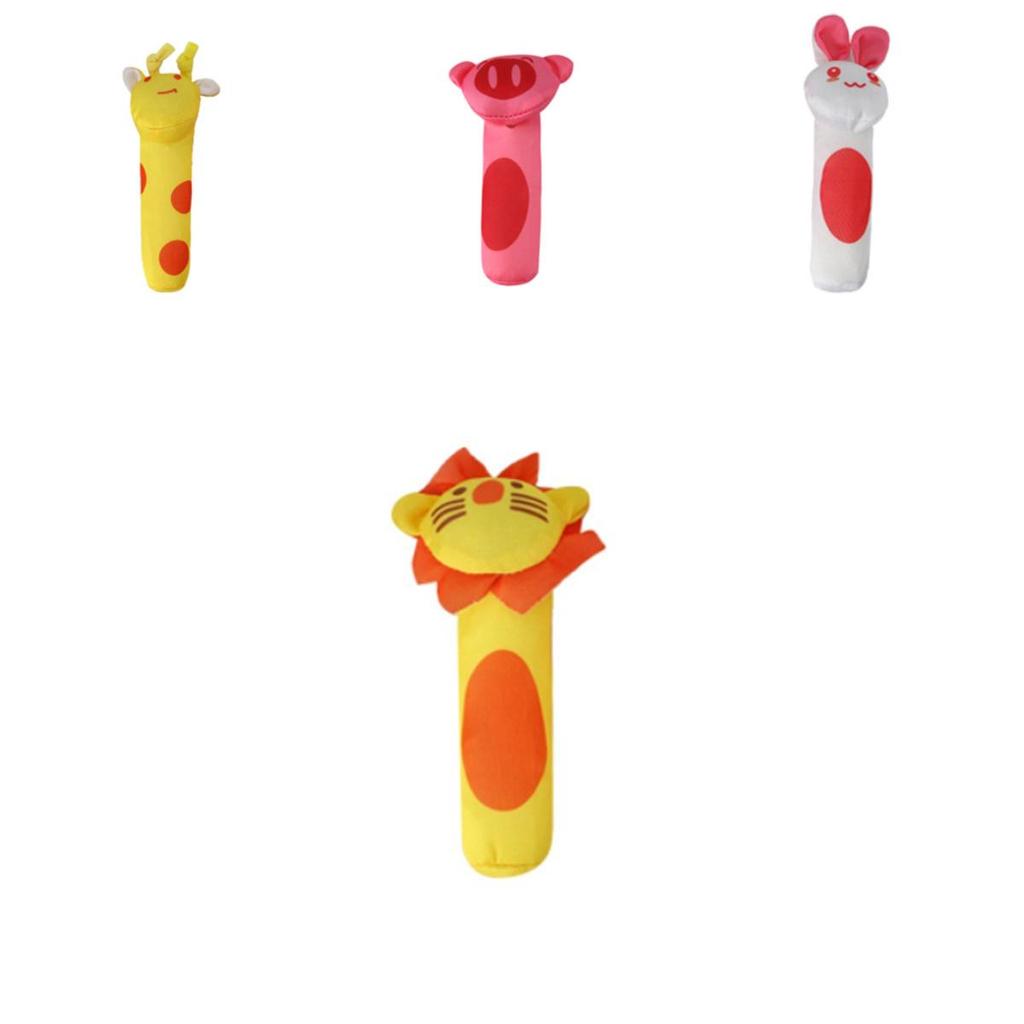 Cute Animal Bell Rattle Plush Toy For Soothing And Visual Development Of Newborns