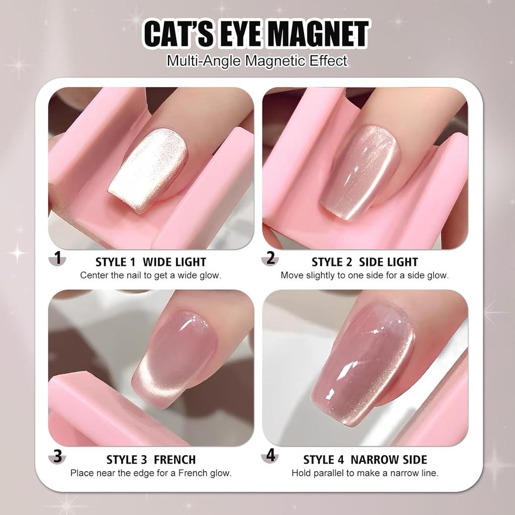 Cat Eye Magnet Tool Nail Art Magnet Stick for DIY Magnetic Cat Eye Gel Special Velvet 5D Nail DIY Tool French Nail UV Magnetic