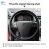 For Volvo S40 2006 2007 2008 2009 2010 2011 2012 V50 2005-2011 Hand Stitched Perforated Leather Car Steering Wheel Cover Trim