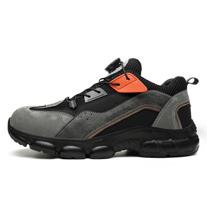 Men's Steel Toe Safety Shoes - Breathable, Wear-Resistant, Anti-Slip, Soft Sole for Comfort & Long Standing, Anti-Smash, Anti-Puncture.