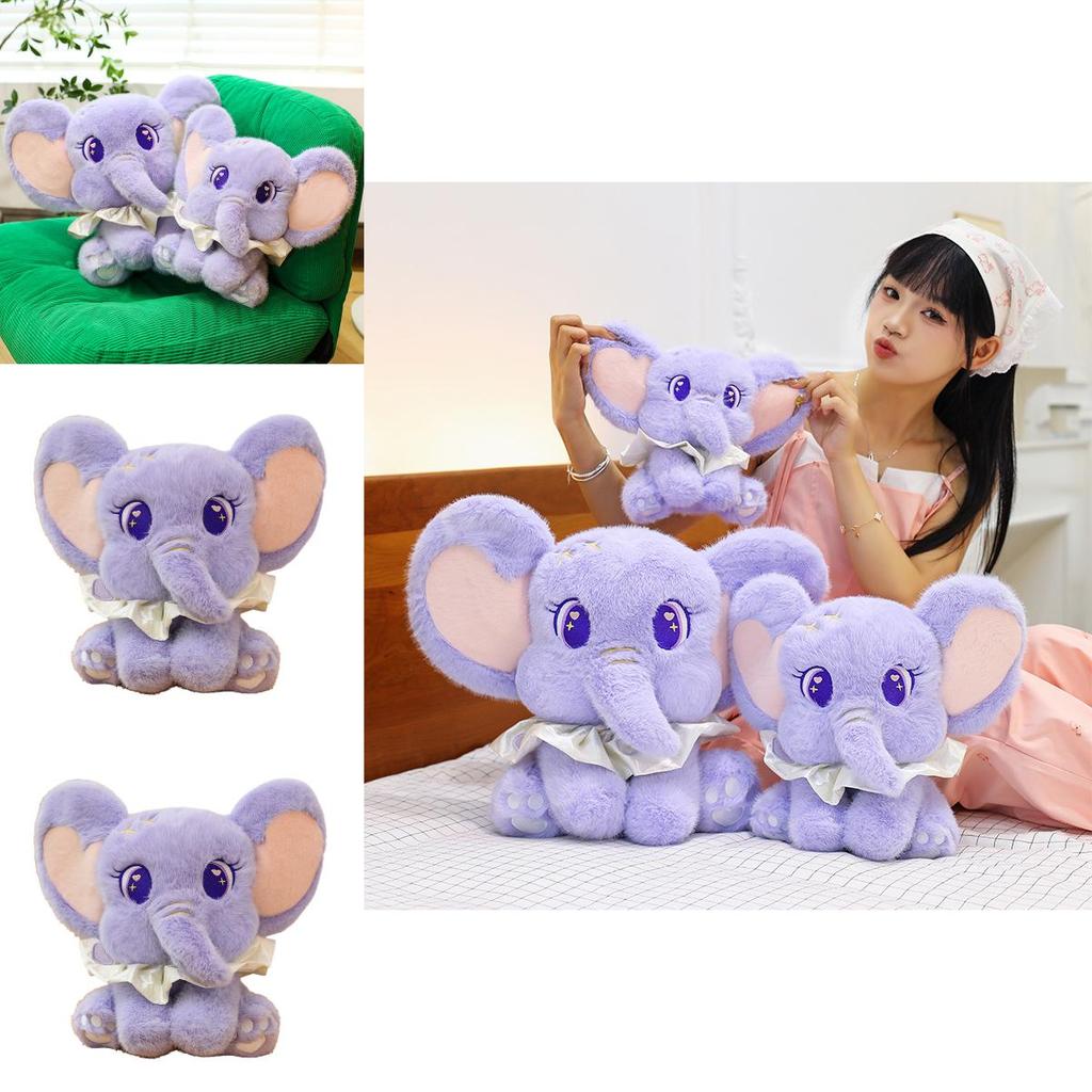 Peluche Elefante Dolce per Bambini e Ragazzi con Imbottitura in Cotone PP Regalo per Ragazze