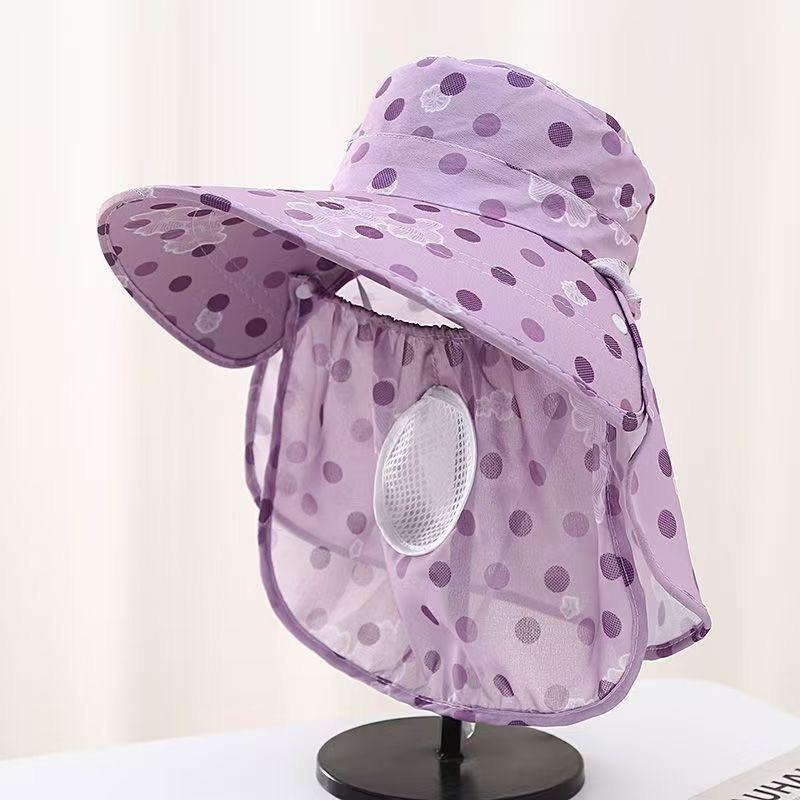 Premium summer sun hat, large brim, UV protection, face cover, shawl, neck protection, sun protection hat, sunshade tea picking women's hat