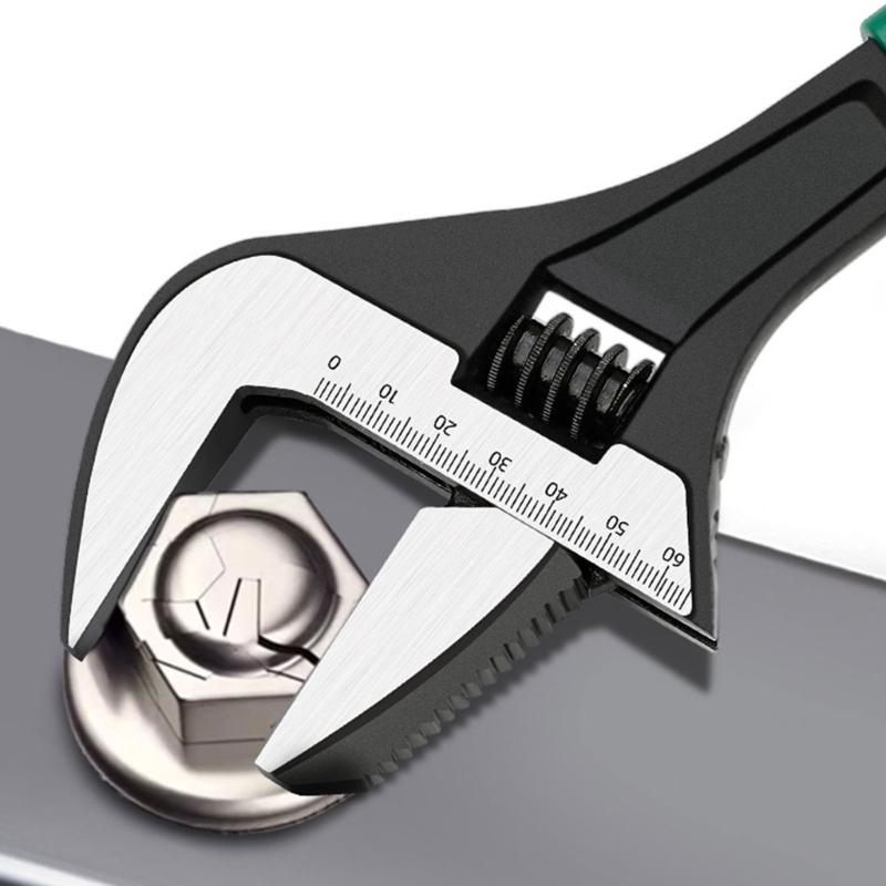 Adjustable Wrench Spanners Quality Carbon Steel, Rust Resistant Easy to Carry Suitable for Mechanics, DIY Enthusiasts