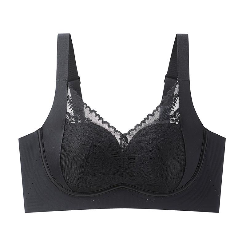 Adjustable Wire-Free Lace Push-Up Bra for Small Busts – Nude, Skin-Friendly with Side Support