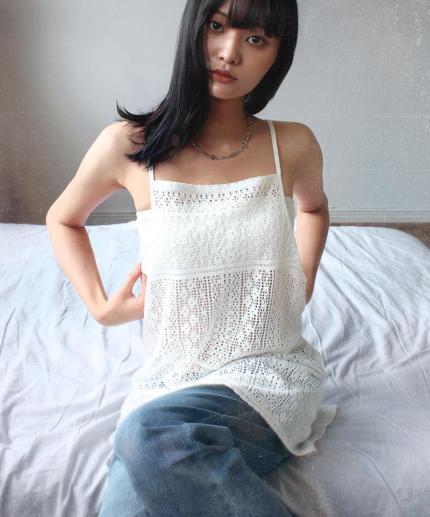 RUBATI Marrakech Crochet Lace Apron Dress_White