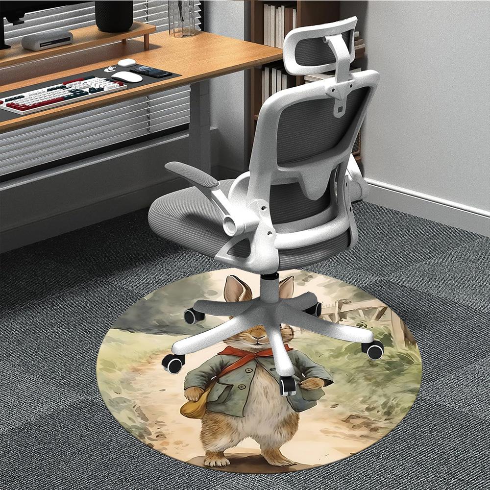 1pc Rabbit Peter Office Round Area Rug, Under Office Chairs Bedroom Living Room Home Decor  a1022319