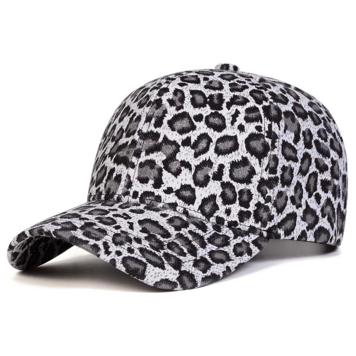 

Unisex Light Panel Leopard Print Baseball Caps Spring and Autumn Outdoor Adjustable Casual Hats Sunscreen Hat Sports Cap сірий