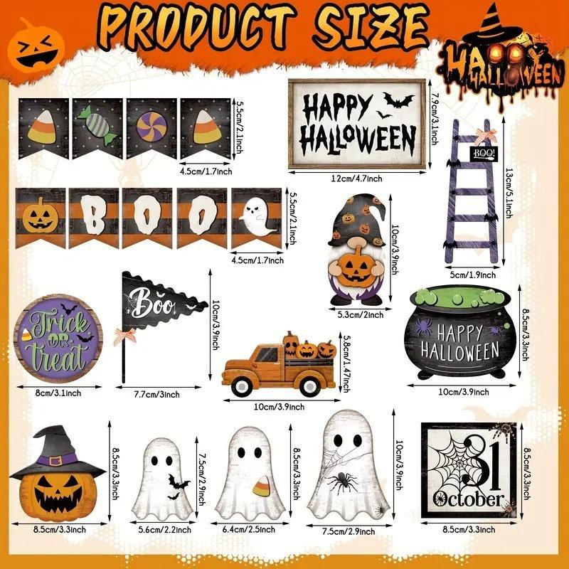 New Halloween DIY sub-plate decorative ornament creative exquisite wood products
