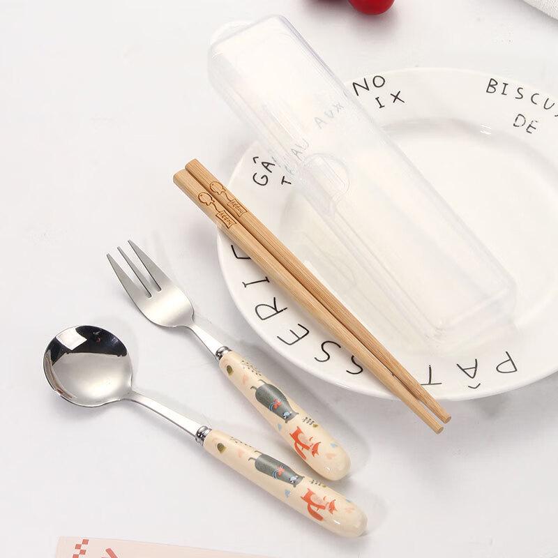 Wutuo Kids' Ceramic Handle Spoon Set