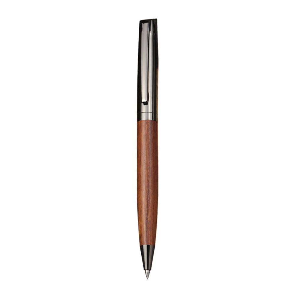 Smooth Wood Barrel Metal Ballpoint Pen Black Ink Smooth Writing Wood Barrel Pen Sign Pen Office
