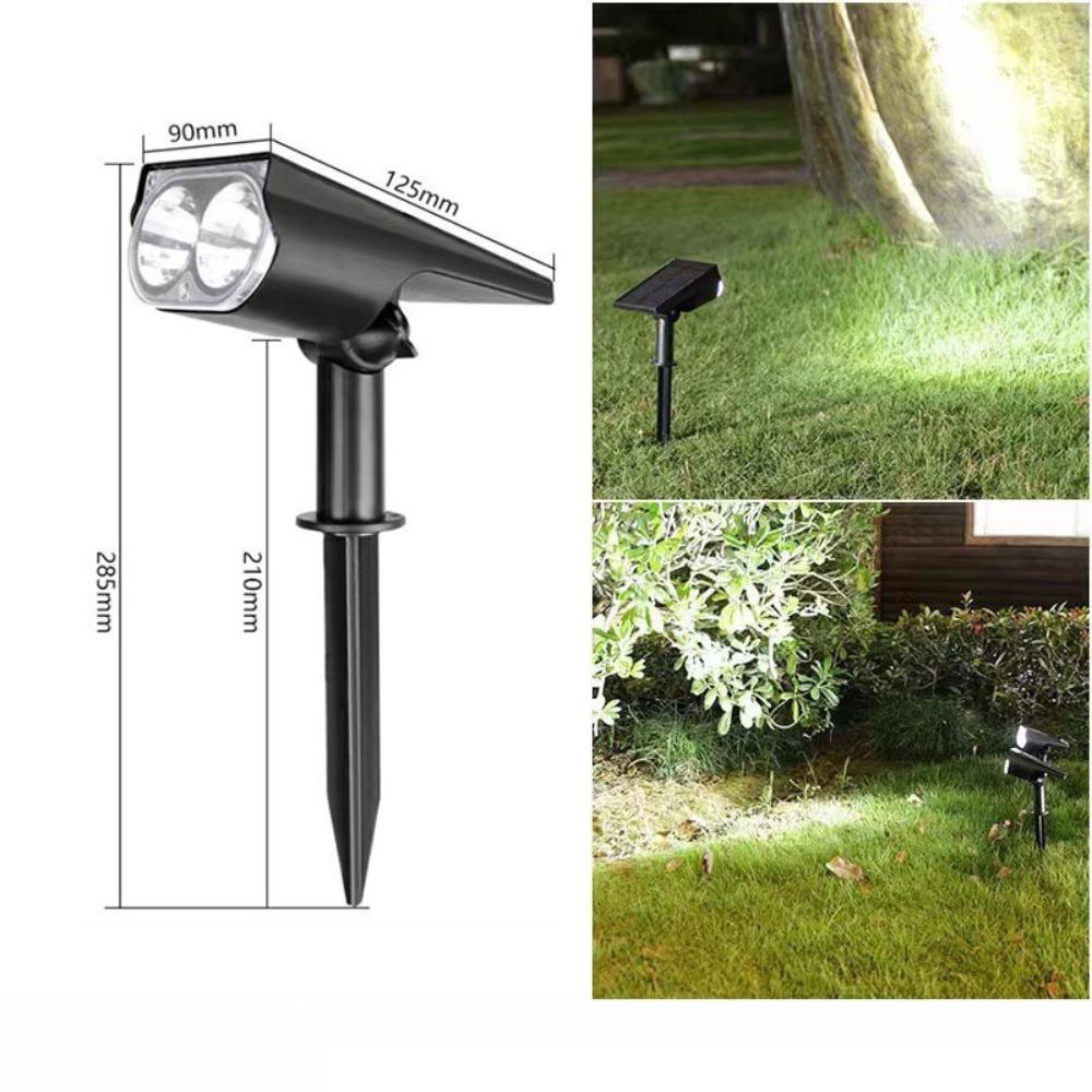 

White Light Lawn Lamp Warm Light Landscape Lamp Durable Solar Spotlight Courtyard 2LED-White Light