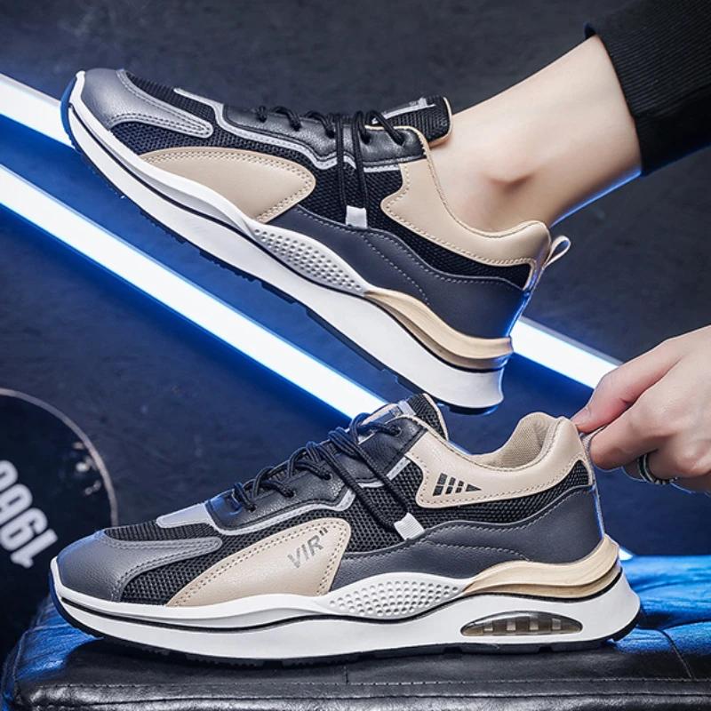 Moda 25 Wiosna Męskie trampki Marka Siatka Bieganie Obuwie codzienne męskie Hot Sell Wygodne trampki Oddychające buty męskie Tenis Masculino