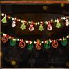 Warm Light Wall Hanging Banner Cartoon DIY Pull Flag Durable LED Light String  Holiday Decor