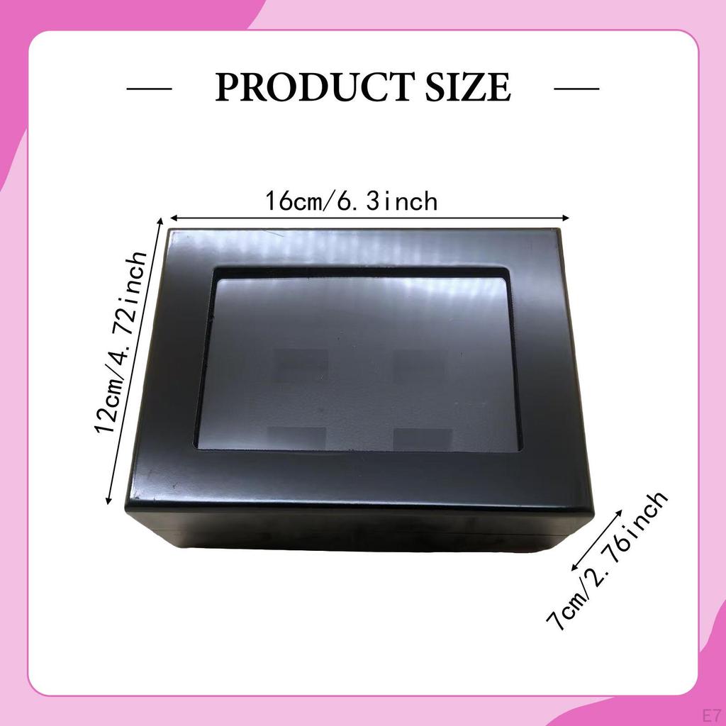 Box with Presentation Stand, Holder, Jewelry Organizer, Wooden Surface Smooth PU Coating,