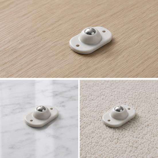 4/8/12/16/20 Piezas Ruedas Giratorias Adhesivas, Deslizador Rodante de Acero Inoxidable para Electrodomésticos de Cocina, Ruedas Giratorias de 360 Grados Adhesivas para Cafetera,