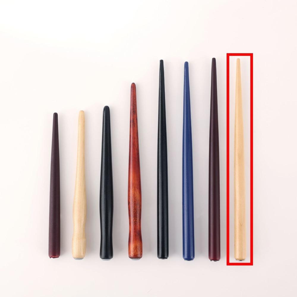 1pcs Portable Wooden Rod Dip Pen Stainless Steel Tip Calligraphy Pen Signature Pen Office Business