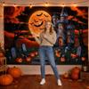 Halloween Photography Background Moon Night Party Decor for Indoor and Outdoor Use