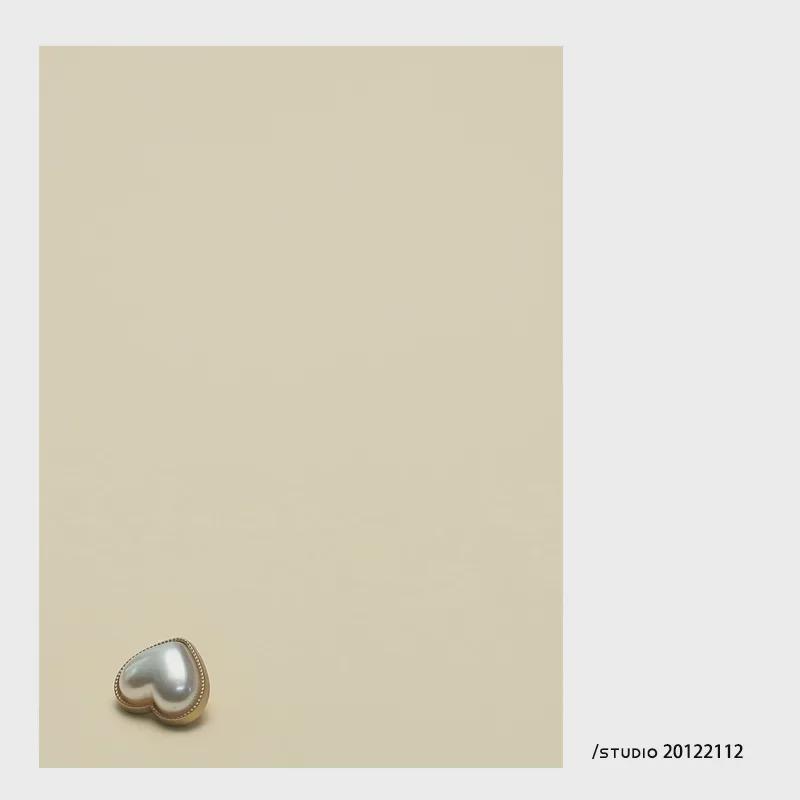 Yisen Pearl Heart Button Women's Sweater Jacket Shirt with Metal Heart-shaped Button