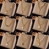 SHC43A-SHC68A Custom Fashion Pendant Necklaces Women's Jewelry Stainless Steel Chokers Pearl Chains Necklace Set for Women Girls