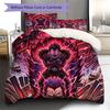 Death Note Pattern Bedding Quilt Set Quilt Cover Pillowcase Home Decoration Birthday Gift (1 * duvet cover + 2 * pillowcase, without core)