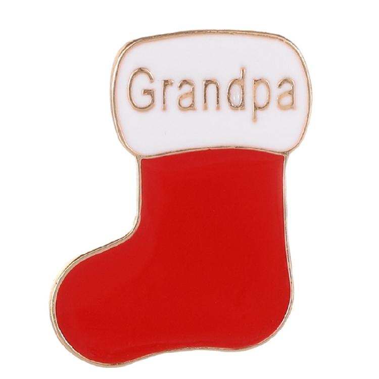 Family Brooch Lapel Pin Christmas Sock New Year for Parties and Weddings