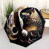 1pc Wolf and Eagle Yin Yang Automatic Opening and Closing Umbrella - Lightweight 3-Fold Design, Suitable for Fans, Travel, Daily Use, Interesting
