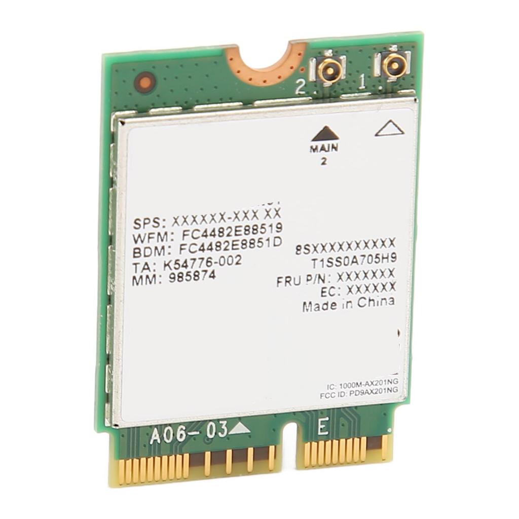 WiFi 6 Wireless Card Dual Band 574Mbps On 2.4GHz 2400Mbps On 5GHz 802.11AX AX201NGW Wireless Network Card for Laptop