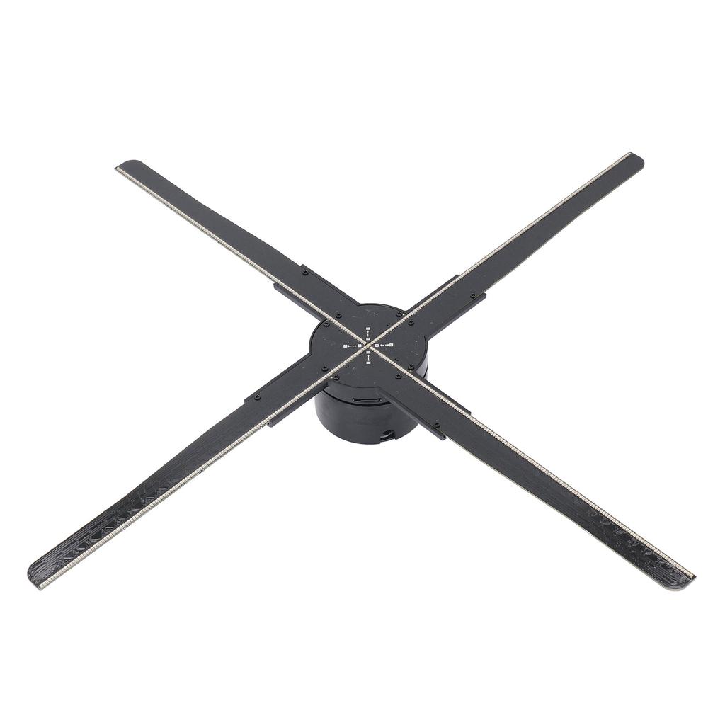 3D Holographic Projector Advertising Display 45cm 4 Blades Fan 2000x510 Resolution 510 LEDs for