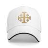 Knight Jerusalem Cross Christian Sandwich Baseball Cap Casual Washed Templar Jesus Snapback Cap Unisex Gift Adjustable Adult Hat