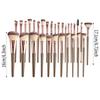 67pcs Coffee Makeup Brushes Sponges Set Beauty Tools Daily
