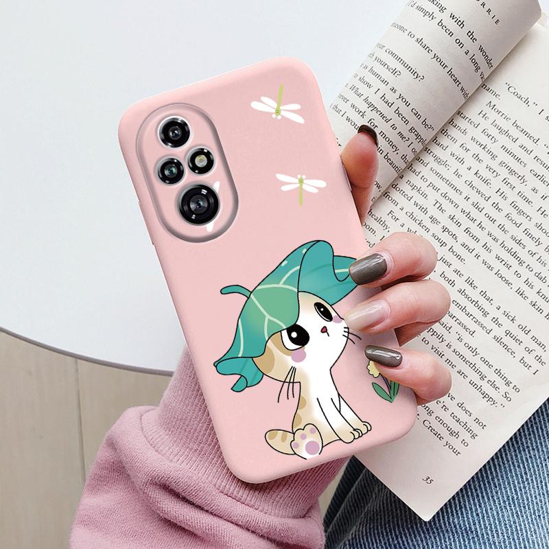 Beautiful Flowers For Honor 200 Pro Case Cute Heart Leopard Print Cover Soft Silicone Matte Protective Funda For Honor 200 Smart