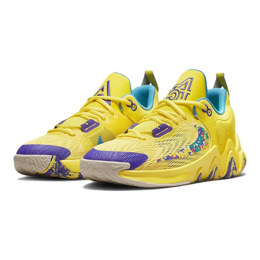 Nike Giannis Immortality 2 GS Yellow Strike Multi-Color Kids Sneakers Laser-Blue Tour-Yellow DQ1943-700